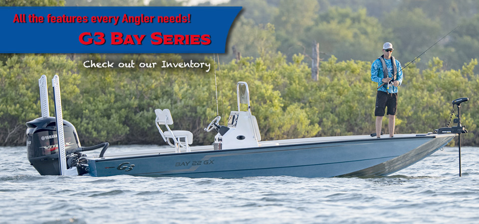 angler fishing from a g3 Bay Series aluminum boat