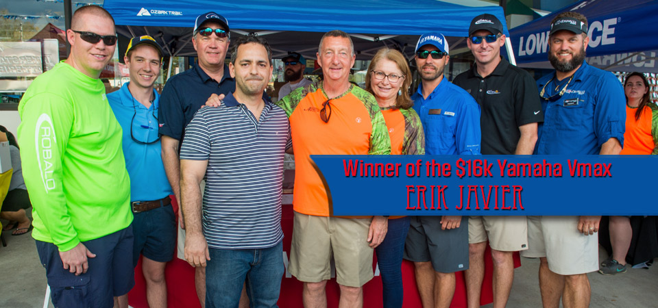  Erik Javier wins the outboard motor at Apopka Marine Open House 2018