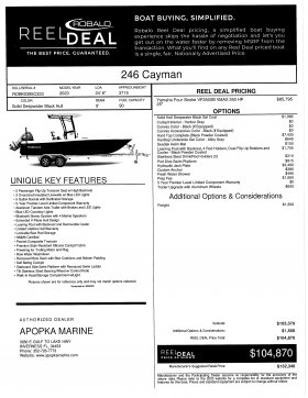 2023 Robalo 246 Cayman for sale at APOPKA MARINE in INVERNESS, FL